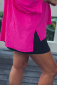 Sloane Button Up Top- Pink - Jess Lea Boutique
