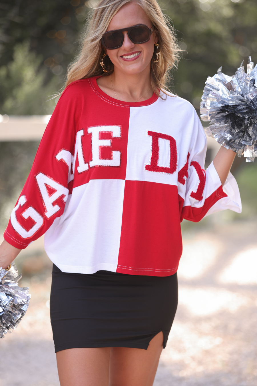Huddle Up Color Block Top- Red - Jess Lea Boutique