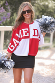 Huddle Up Color Block Top- Red - Jess Lea Boutique