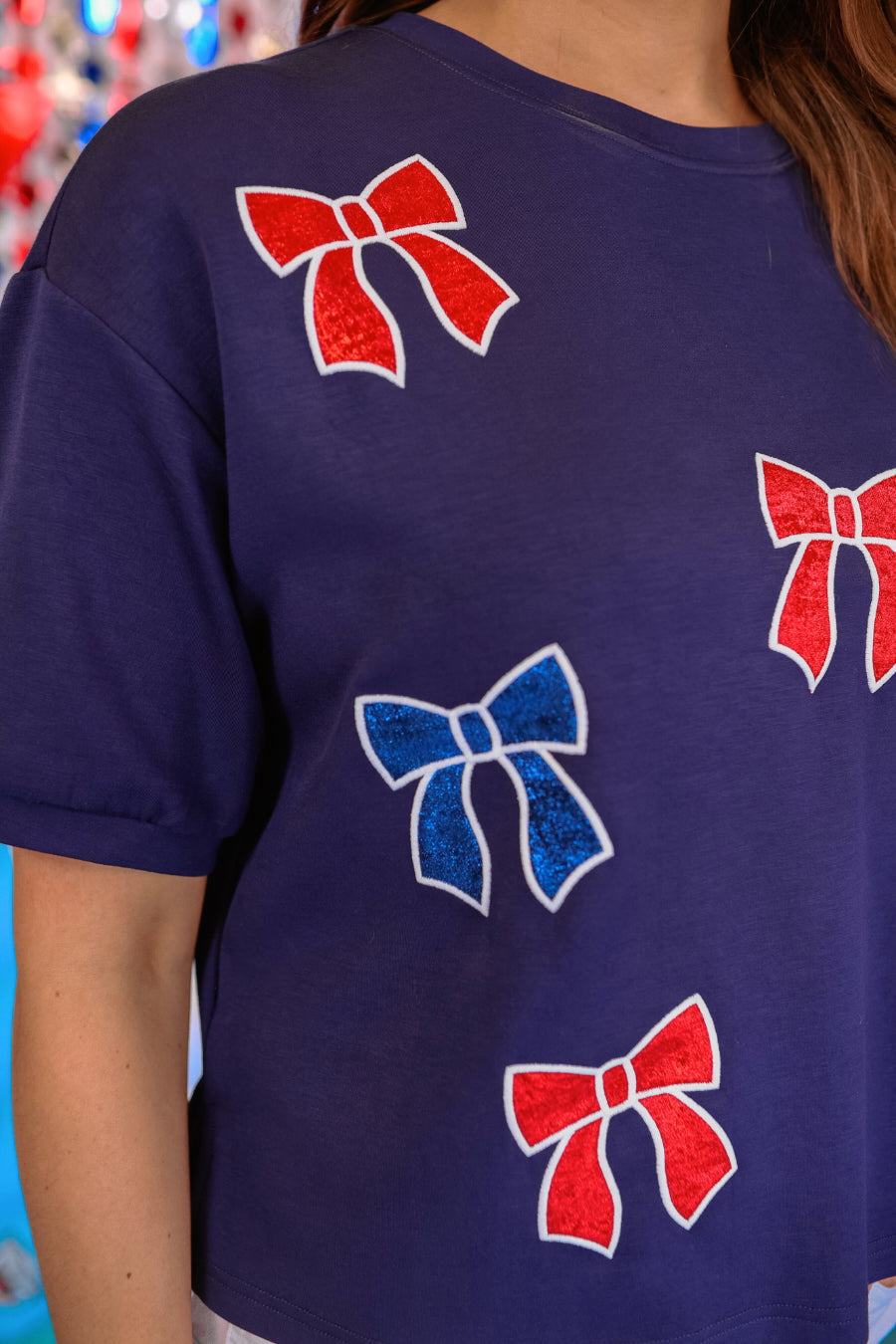 Red, White, And Bowtiful Luxe Top - Jess Lea Boutique
