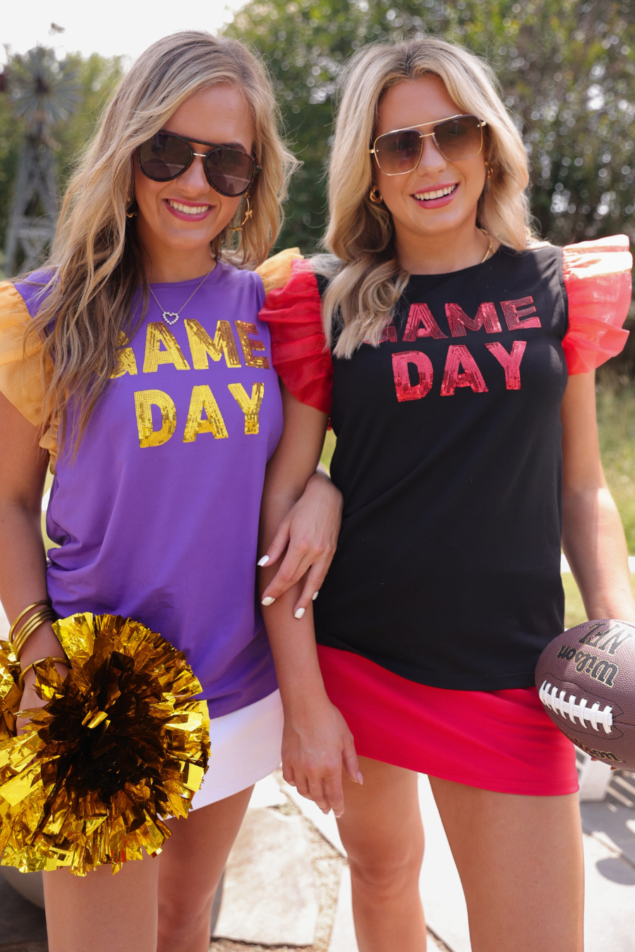 It's Game Day Sequin Patch Top - Jess Lea Boutique