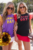 It's Game Day Sequin Patch Top - Jess Lea Boutique