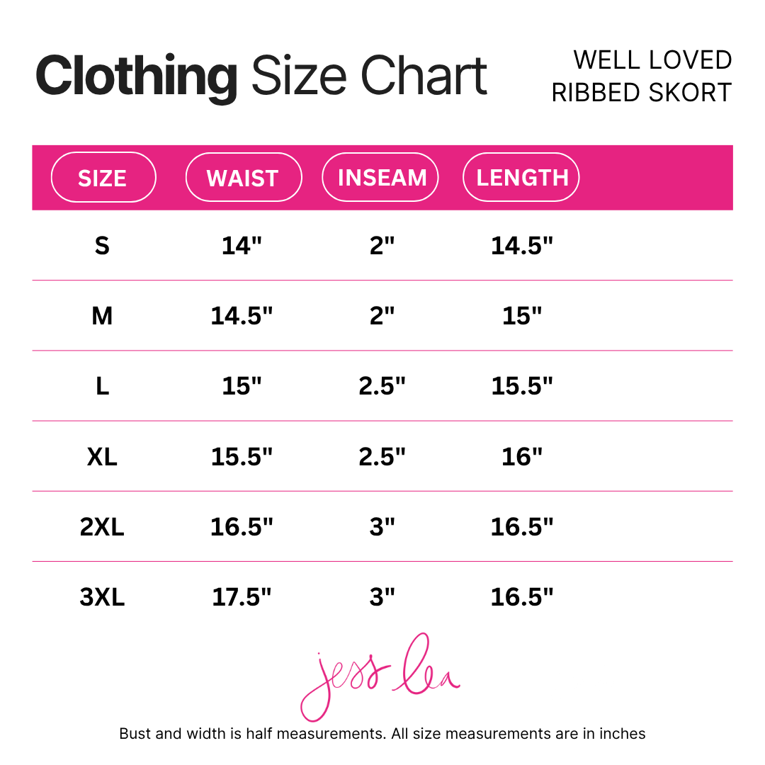 PREORDER Well Loved Ribbed Skort- Chestnut - Jess Lea Boutique