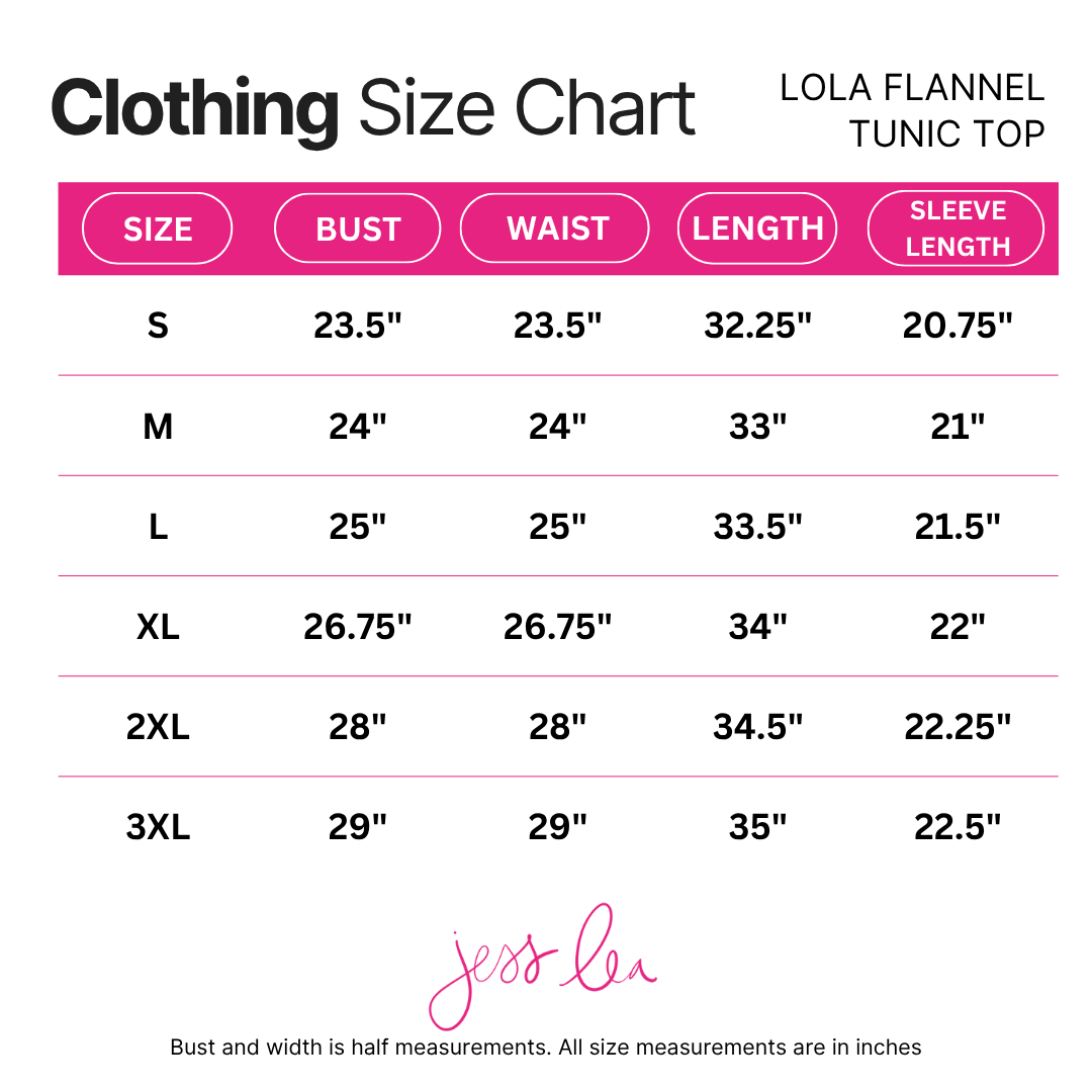 PREORDER Lola Flannel Tunic Top- Brown - Jess Lea Boutique