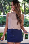 Solid Navy Skort - Jess Lea Boutique