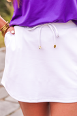 Solid White Skort - Jess Lea Boutique