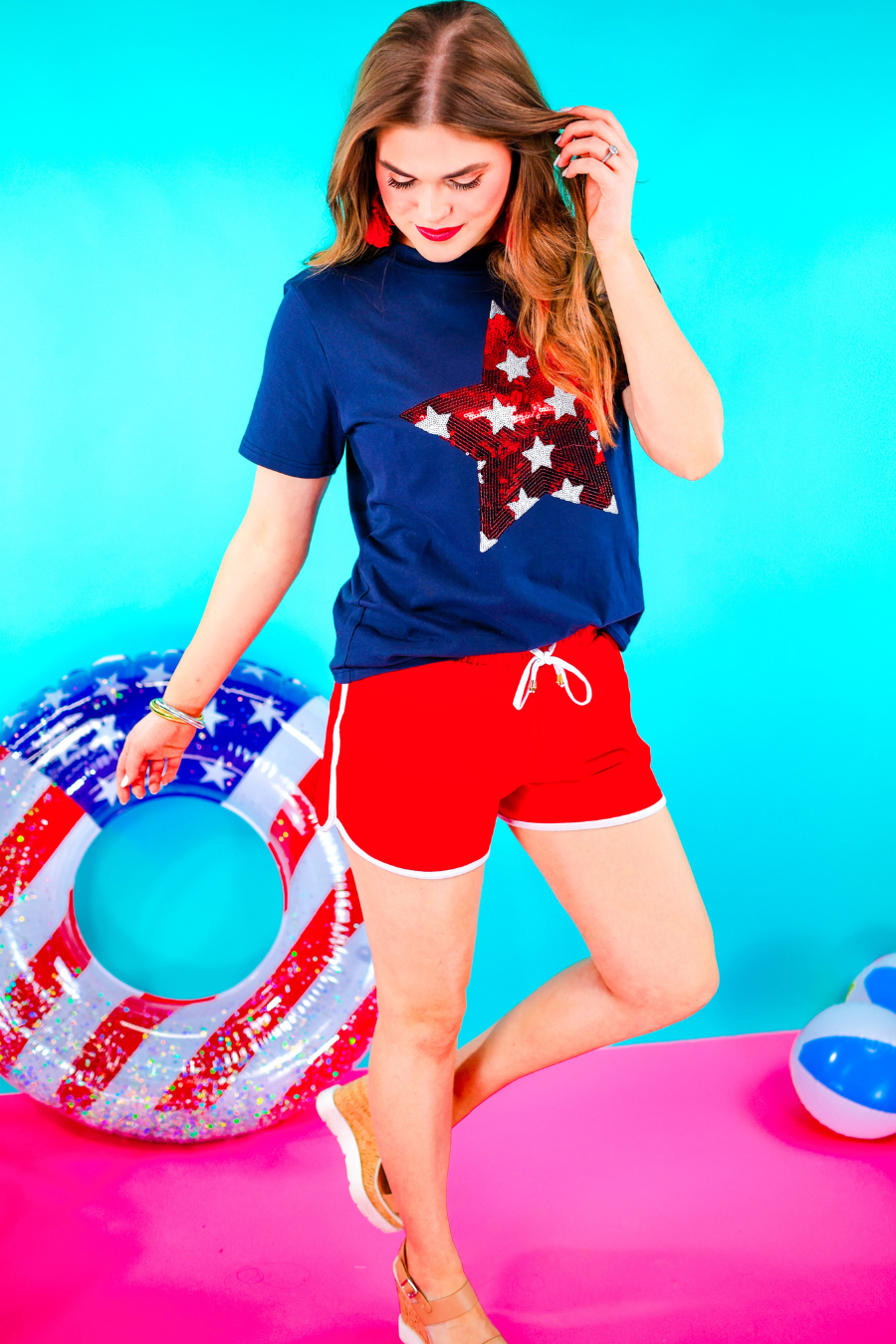 PREORDER-Star And Sparklers Sequin Top - Jess Lea Boutique