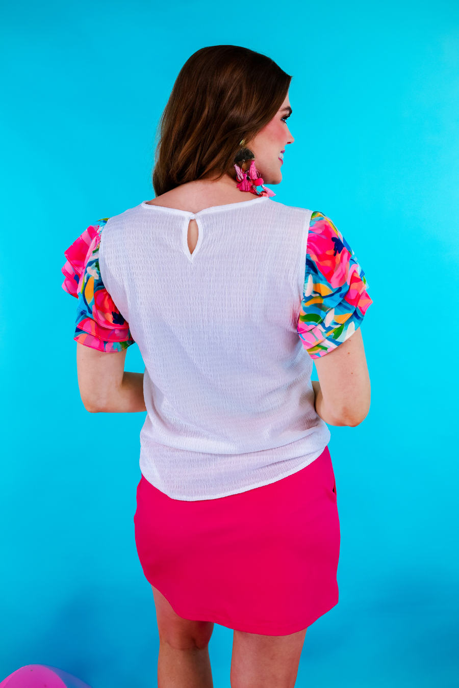 Wander The Town Flutter Sleeve Top - Jess Lea Boutique