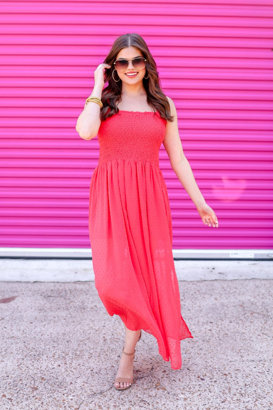 Barcelona Swiss Dot Maxi Dress