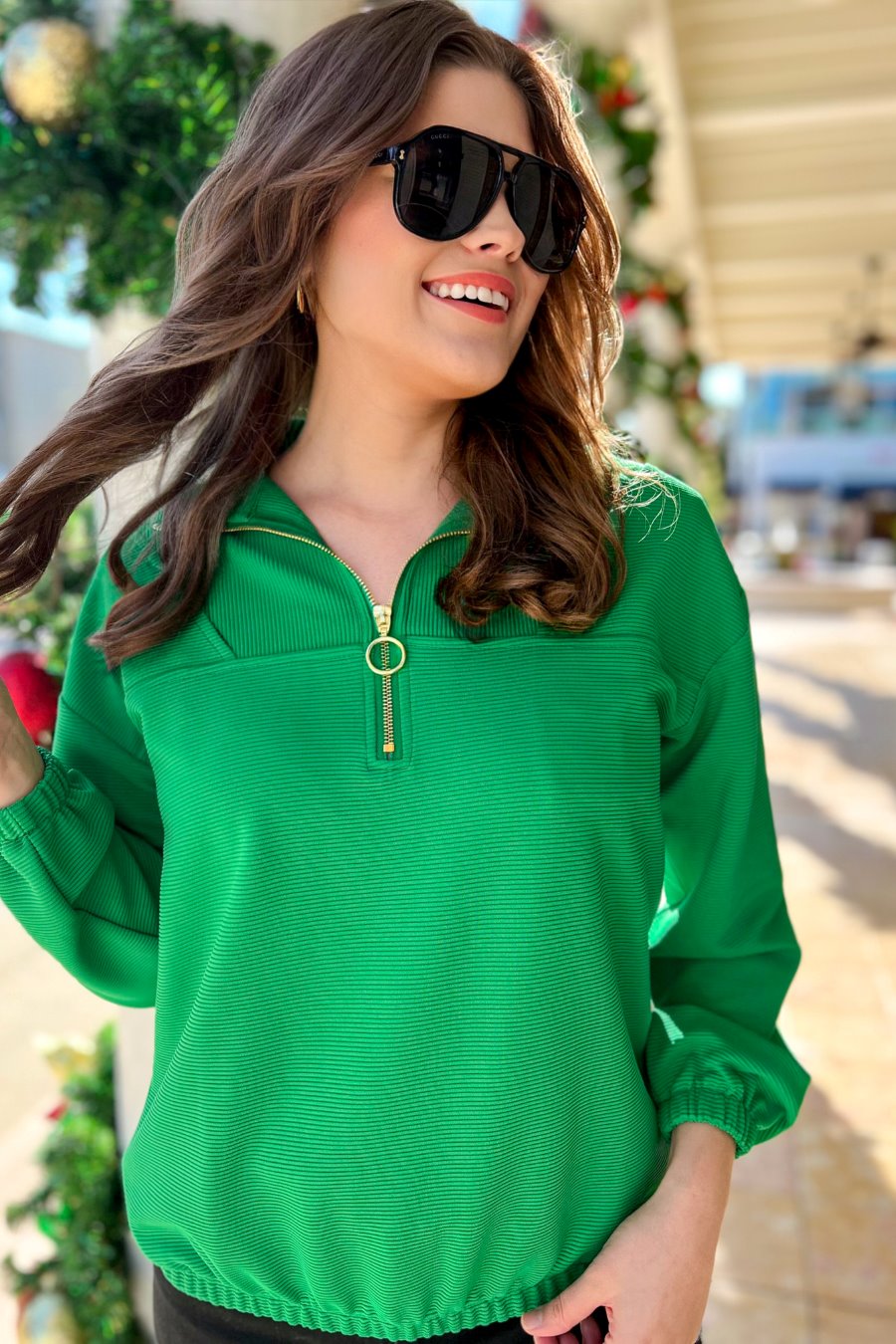 Levi Ribbed Quarter Zip Pullover