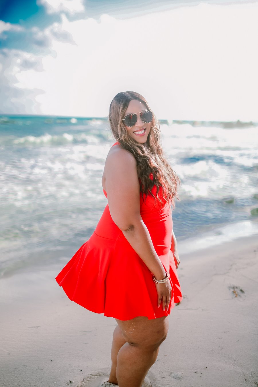 PREORDER-Chasing Sunshine Skirted Swimsuit