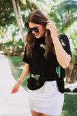 PREORDER-Drinks On Me Sequin Patch Top