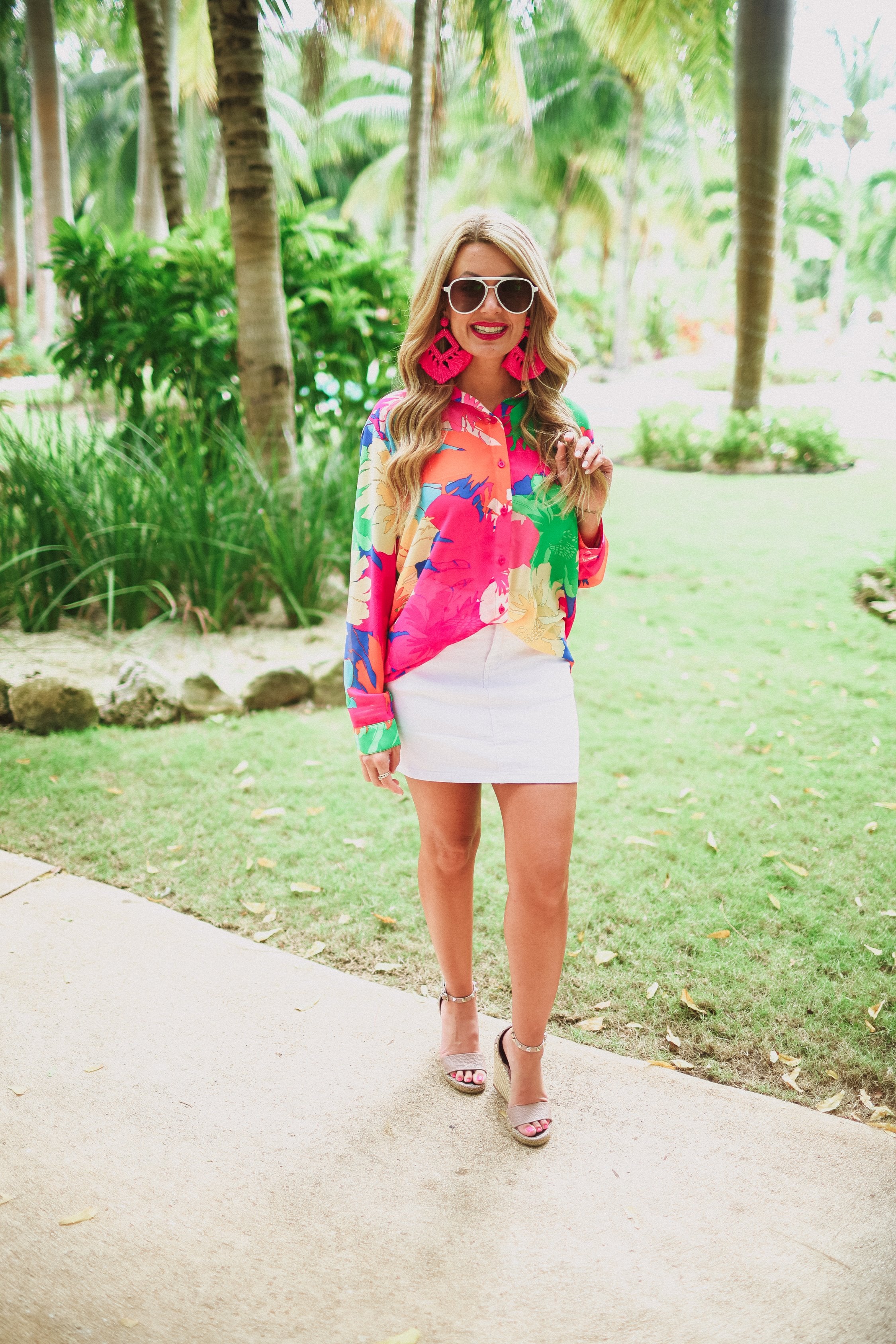 PREORDER-Eyes On Paradise Button Up Top