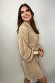 PREORDER-Hot Shot Pleated Tie Dress