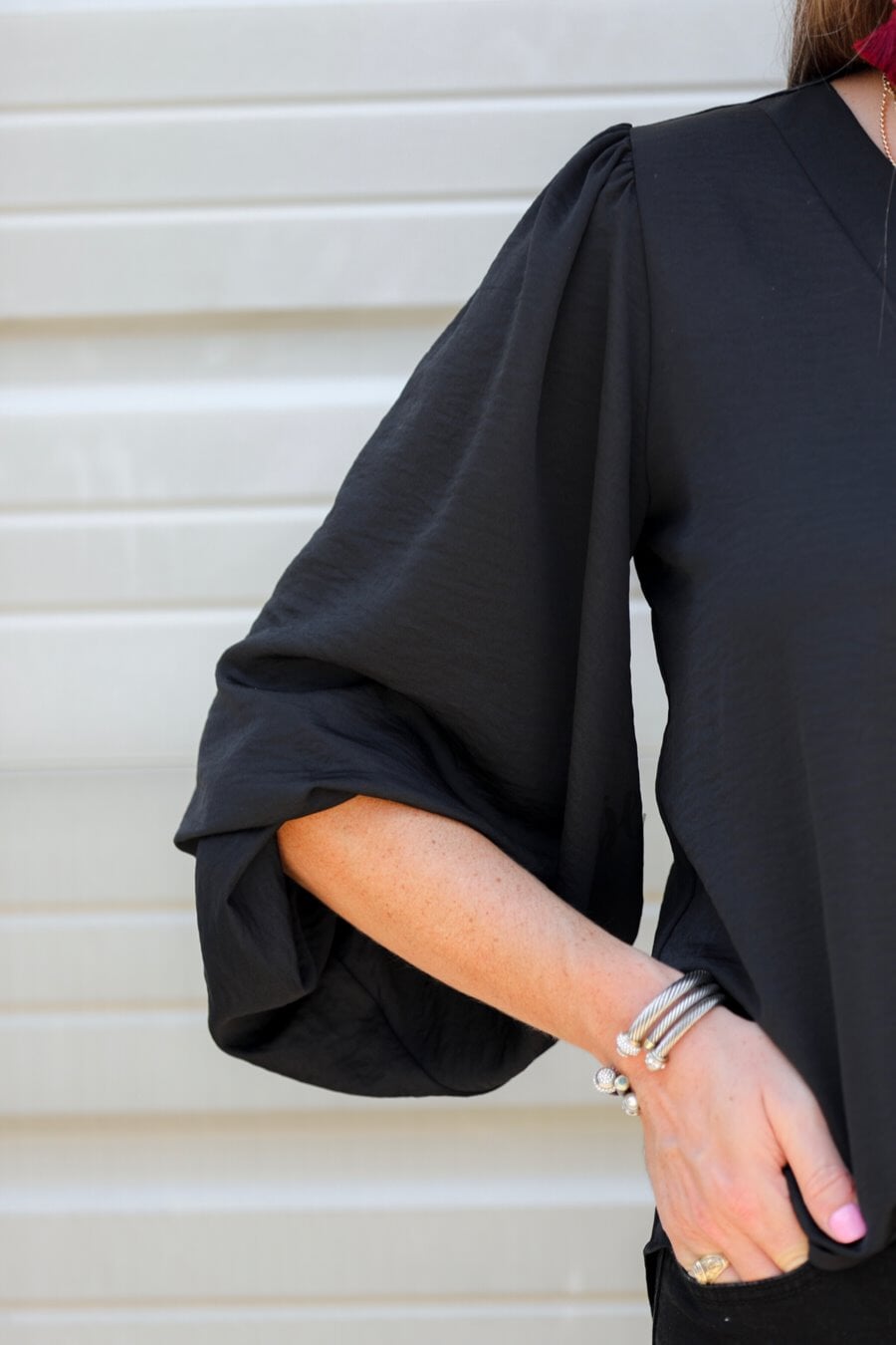 Jamie Balloon Sleeve Top - Jess Lea Boutique