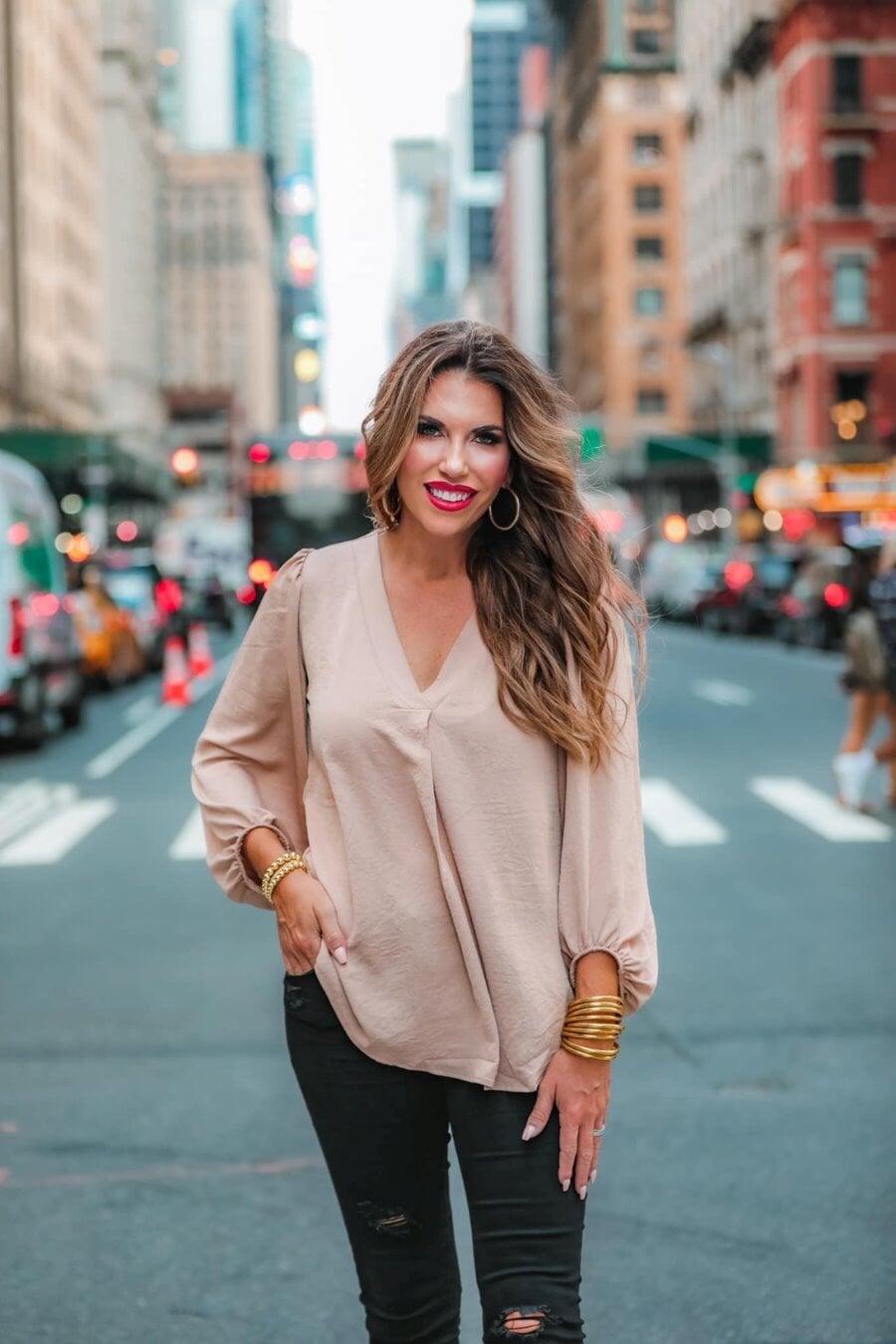 Jamie Balloon Sleeve Top - Jess Lea Boutique
