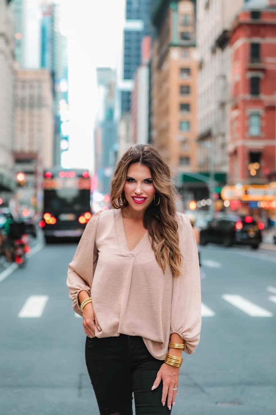Jamie Balloon Sleeve Top - Jess Lea Boutique