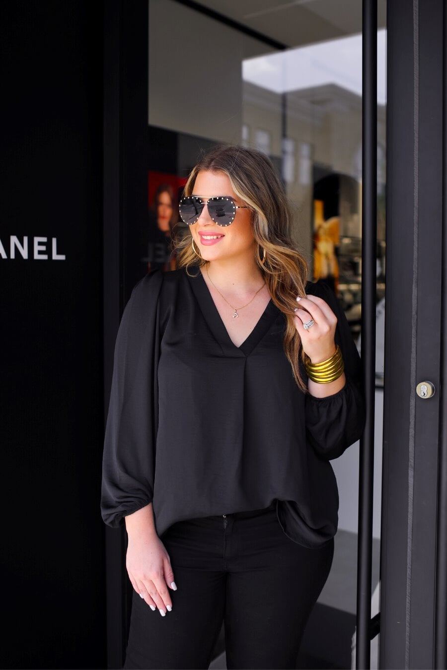 Jamie Balloon Sleeve Top - Jess Lea Boutique
