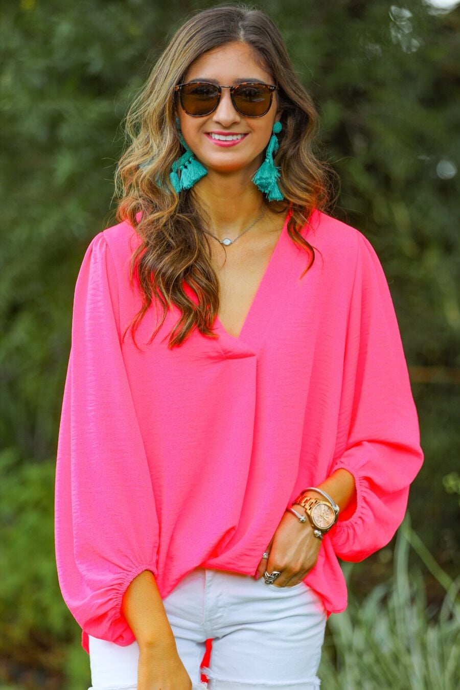 Jamie Balloon Sleeve Top - Jess Lea Boutique