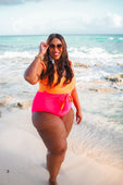 PREORDER-Laying Poolside Color Block Swimsuit