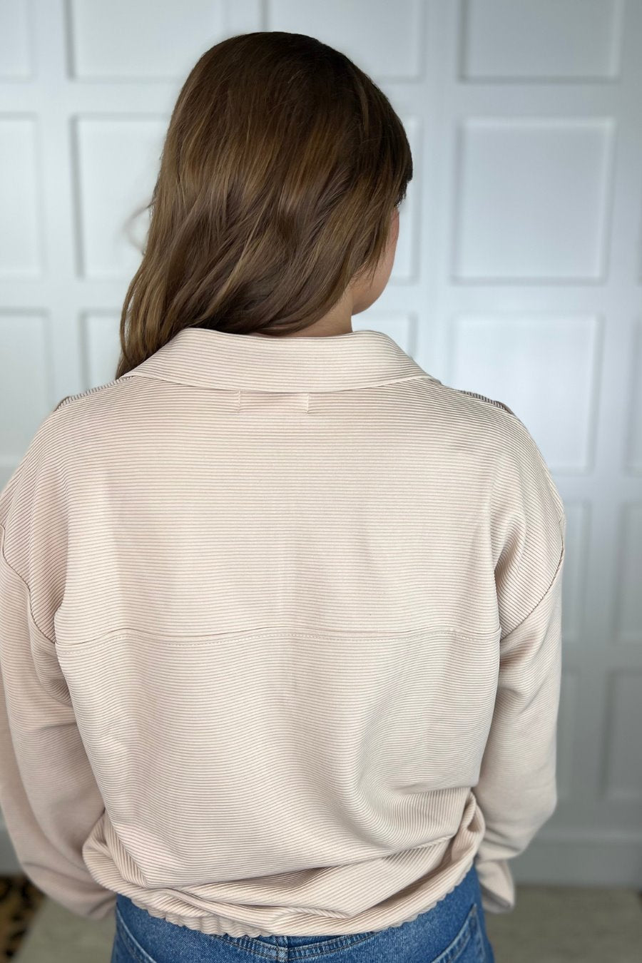 PREORDER-Levi Ribbed Quarter Zip Pullover
