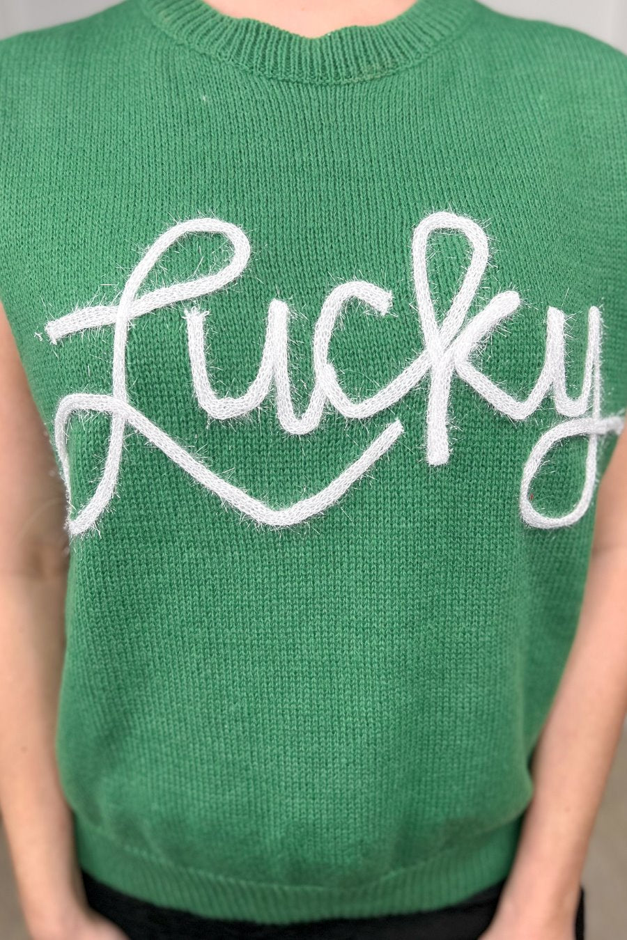 PREORDER-Lucky Charm Tinsel Sweater Vest