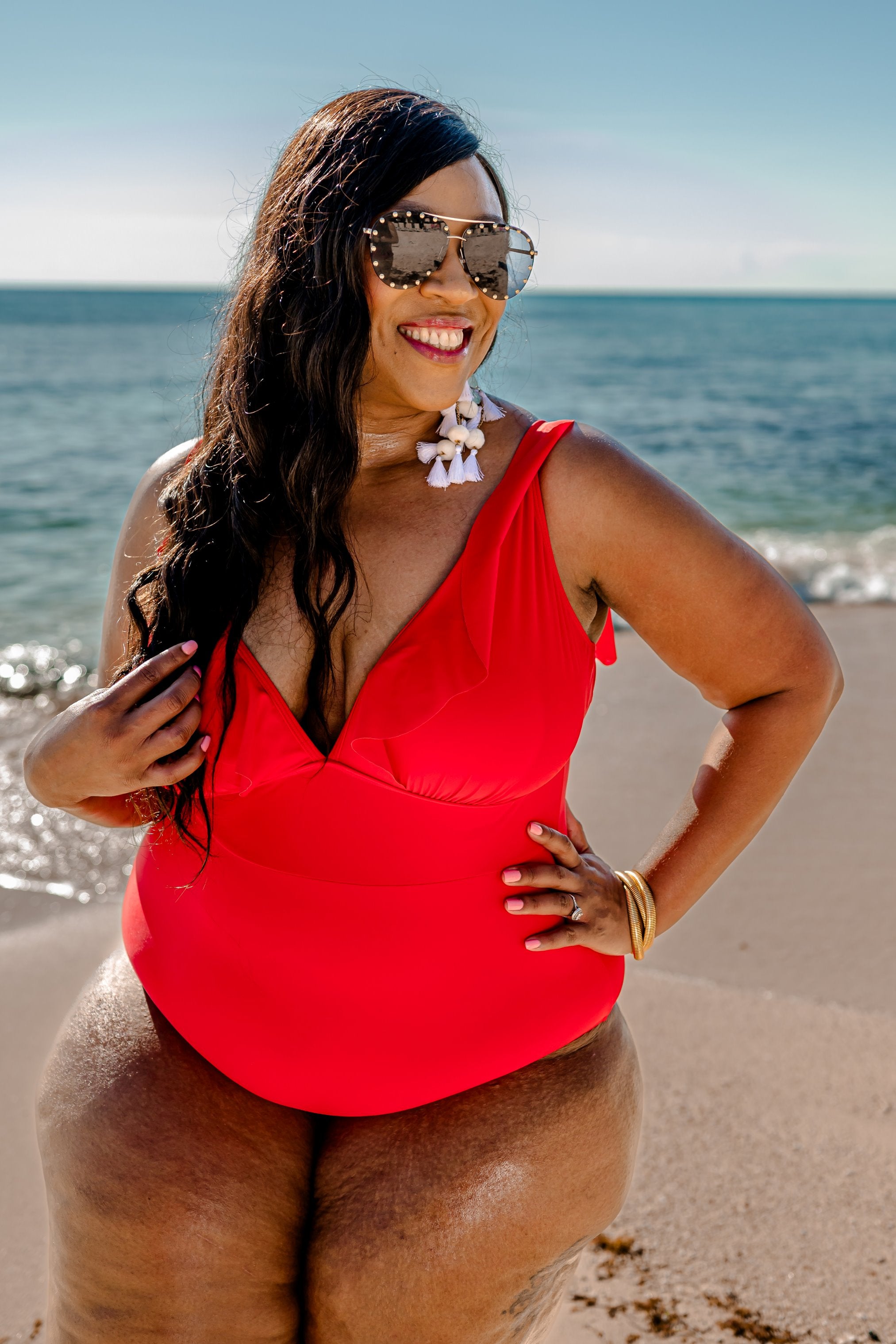 PREORDER-Red Hot Ruffle One Piece Swimsuit