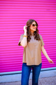 Sedona Faux Leather Top