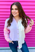 Sweeten Up Color Block Gauze Top