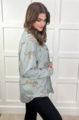 Take A Walk Cheetah Button Up Top