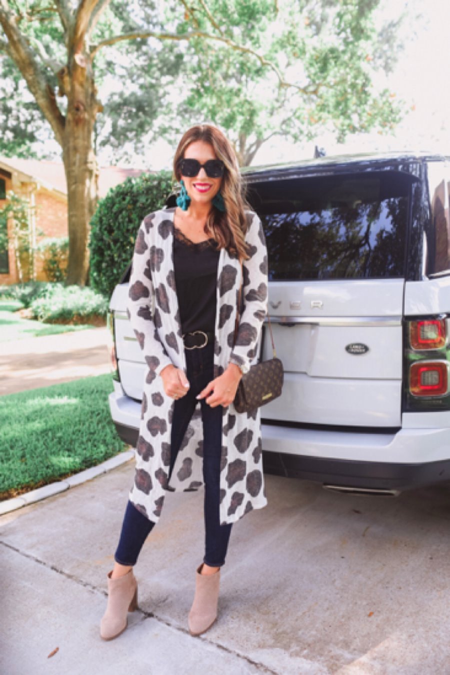 Ava Leopard Long Cardigan - Jess Lea Boutique
