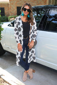 Ava Leopard Long Cardigan - Jess Lea Boutique