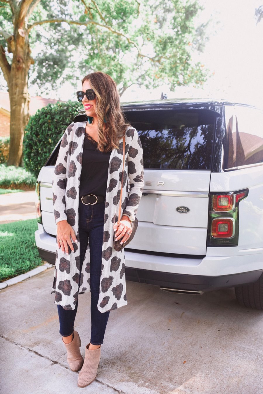 Ava Leopard Long Cardigan - Jess Lea Boutique