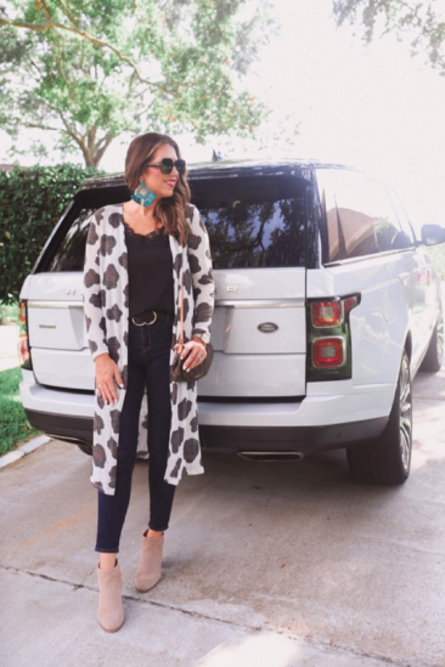 Ava Leopard Long Cardigan - Jess Lea Boutique