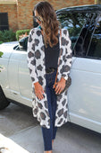 Ava Leopard Long Cardigan - Jess Lea Boutique