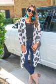 Ava Leopard Long Cardigan - Jess Lea Boutique