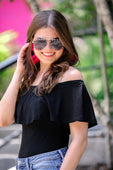 Camry Ruffle Bodysuit - Jess Lea Boutique