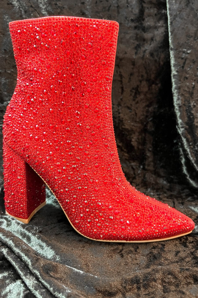 Dripping In Rhinestones Booties Jess Lea Boutique
