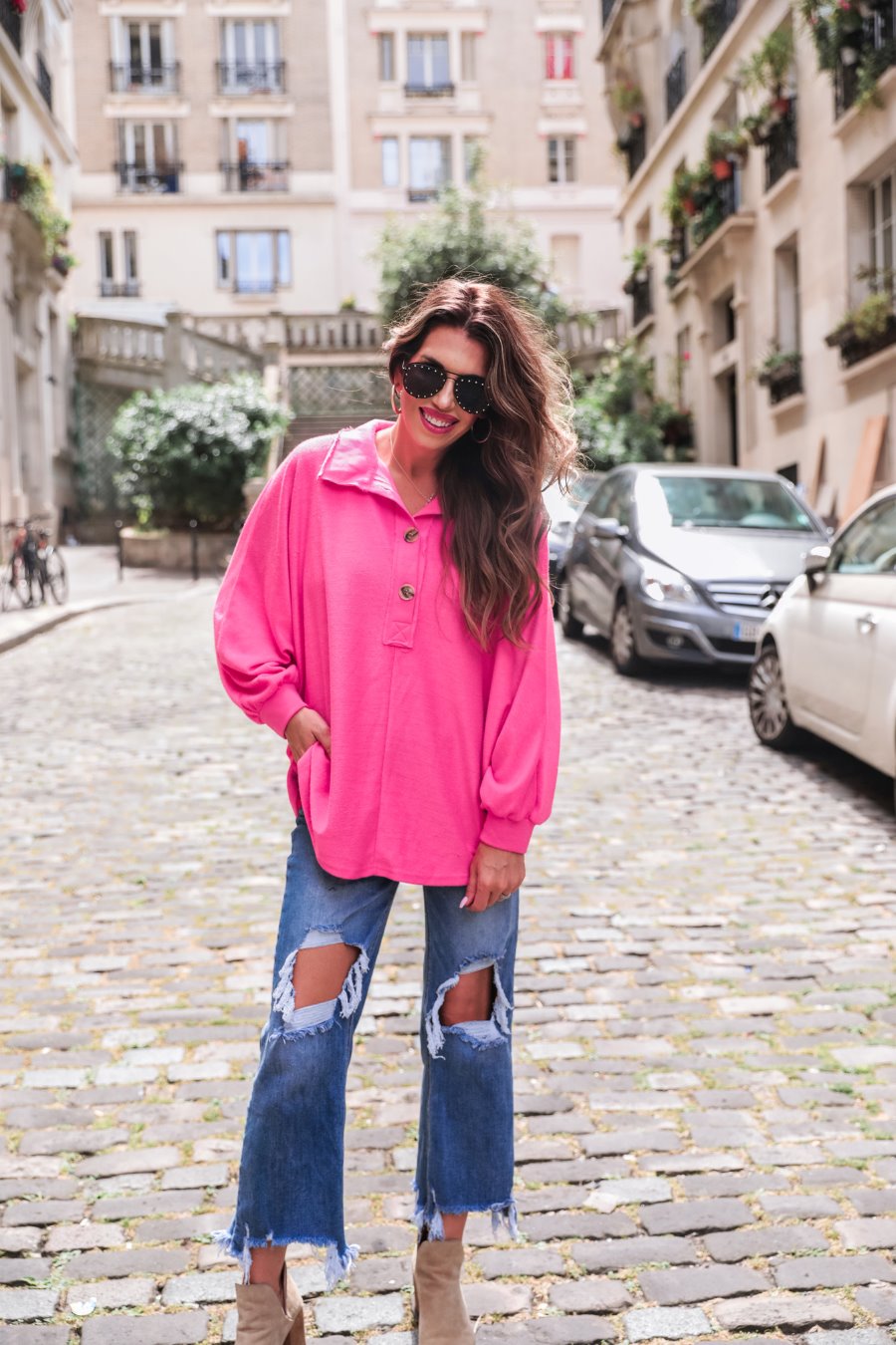 Harper Button Top