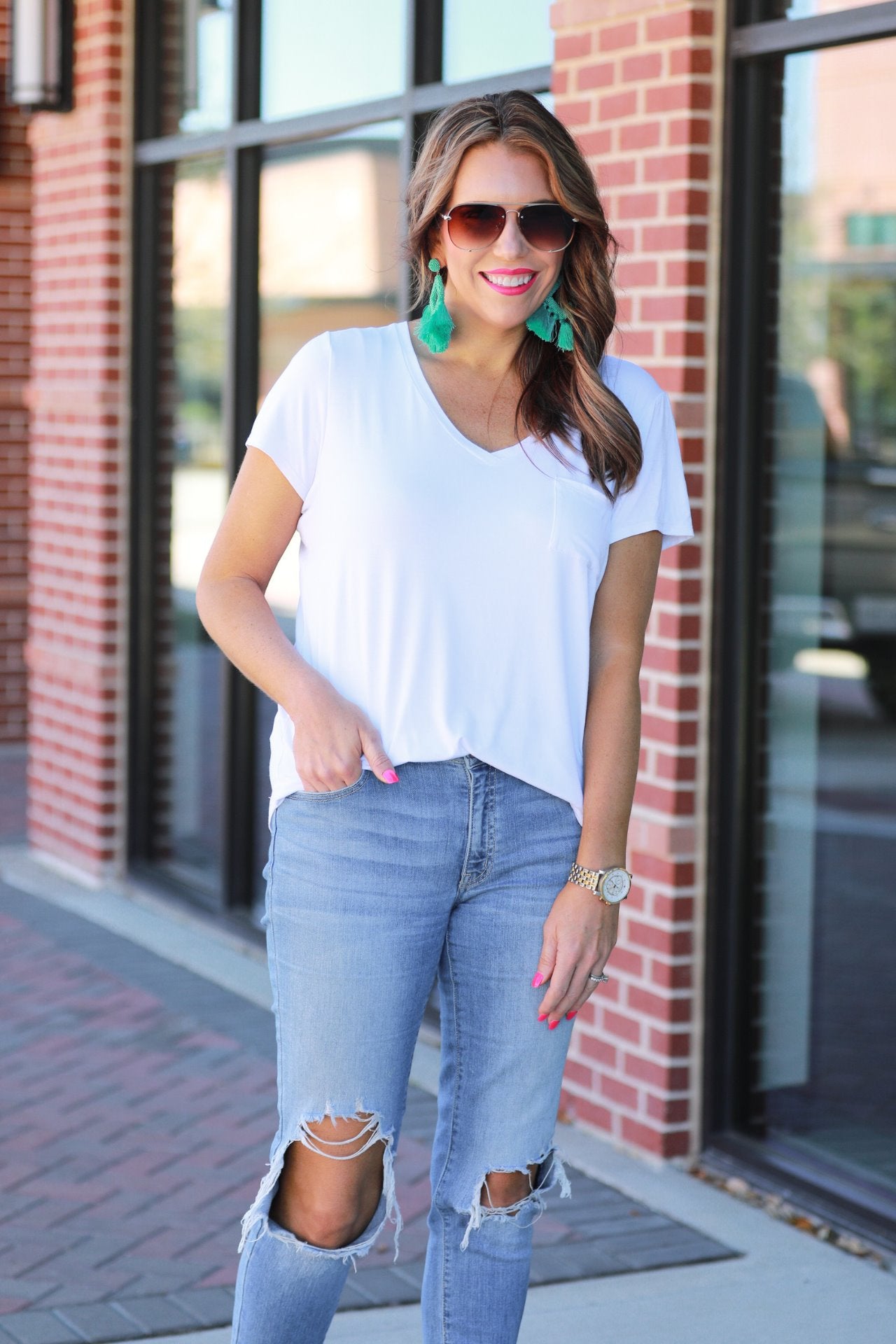 Jess Lea Basic Pocket Tee