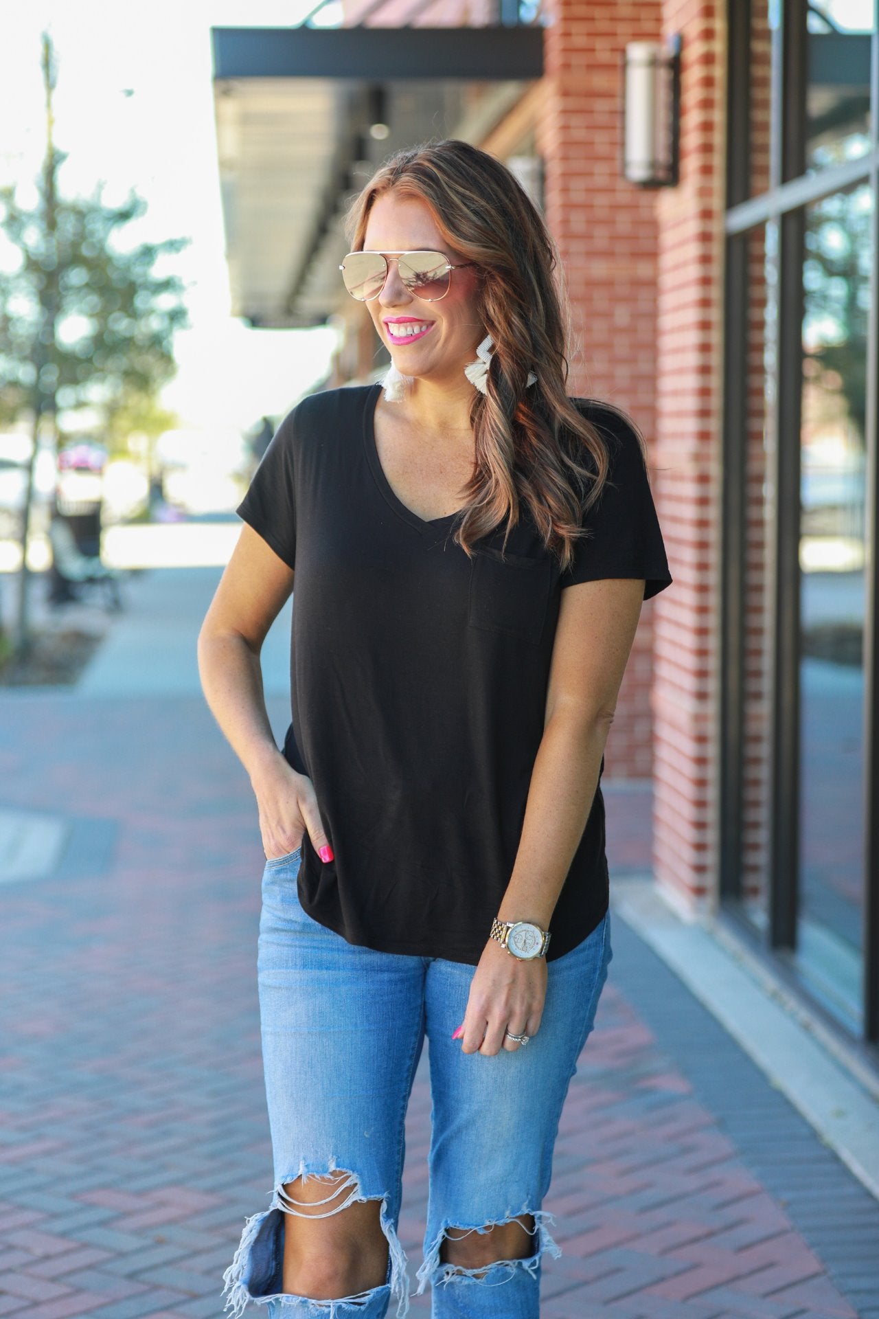 Jess Lea Basic Pocket Tee