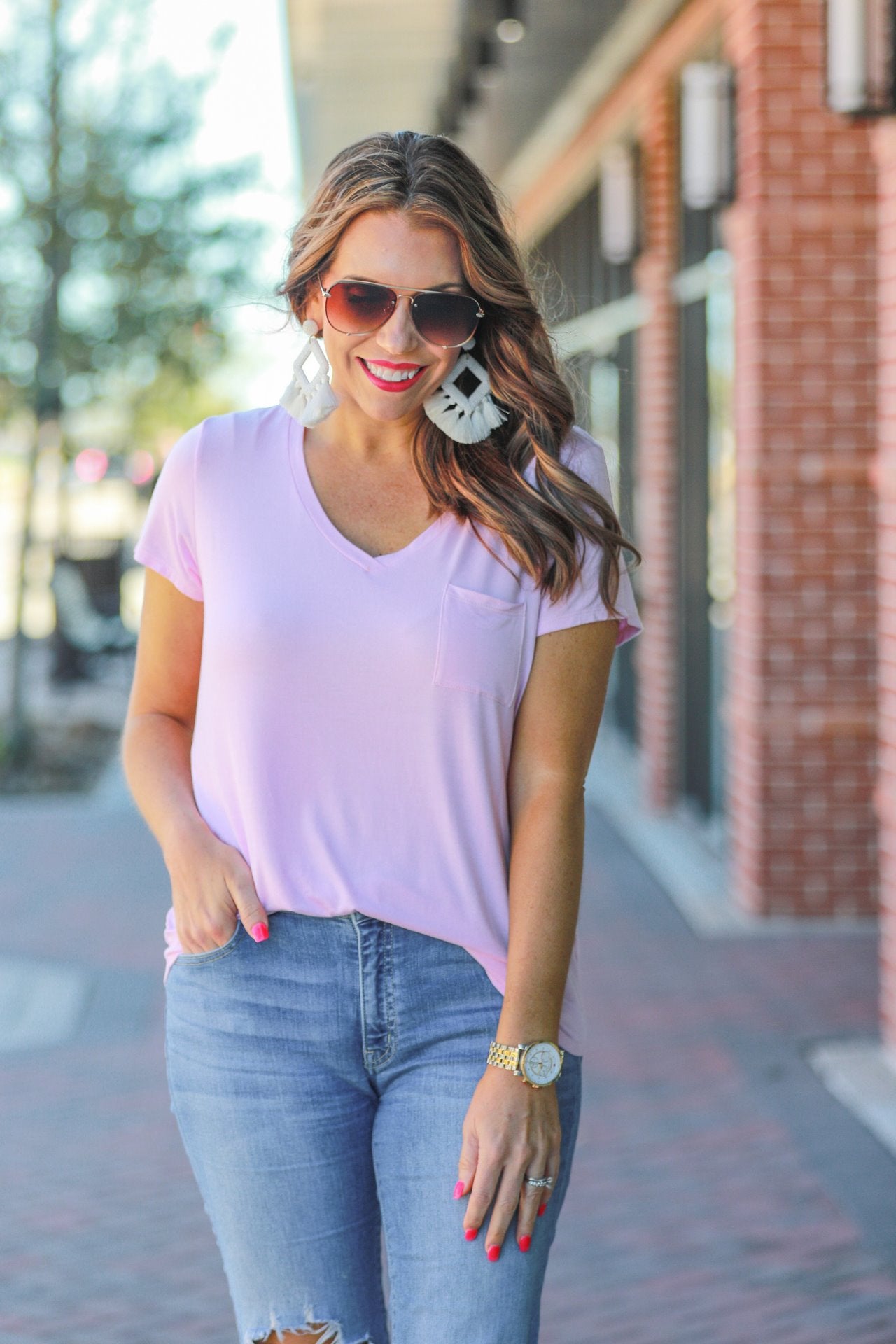 Jess Lea Basic Pocket Tee