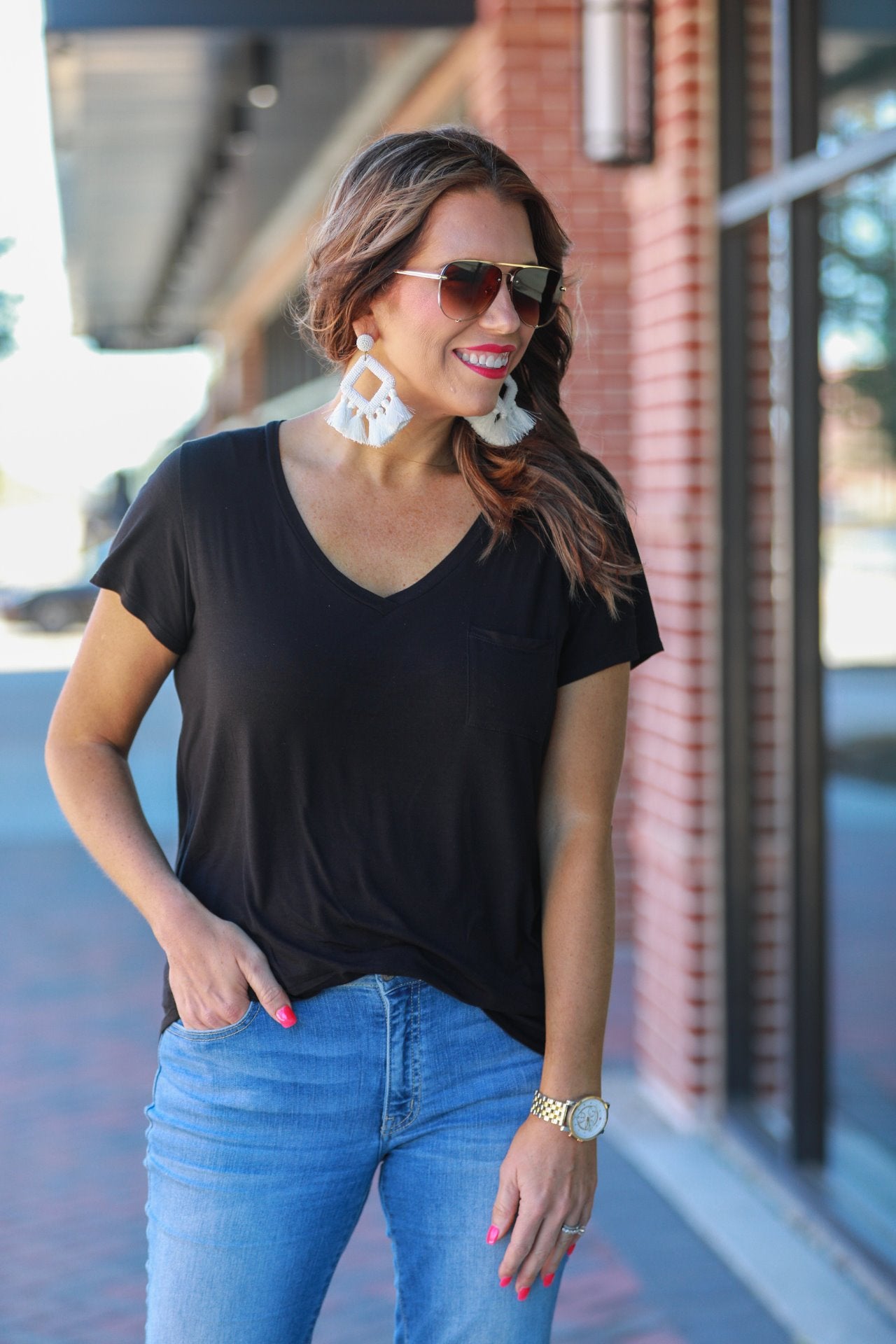 Jess Lea Basic Pocket Tee