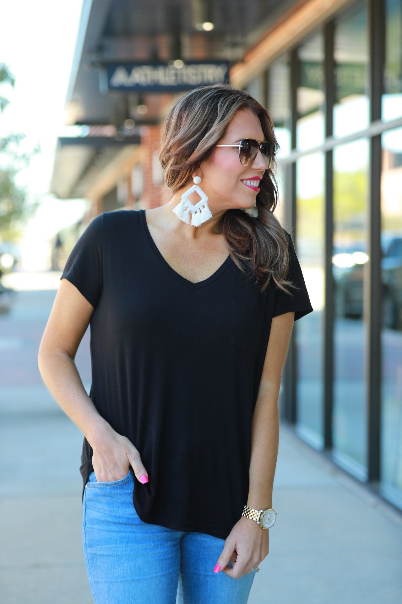 Jess Lea Basic Pocket Tee