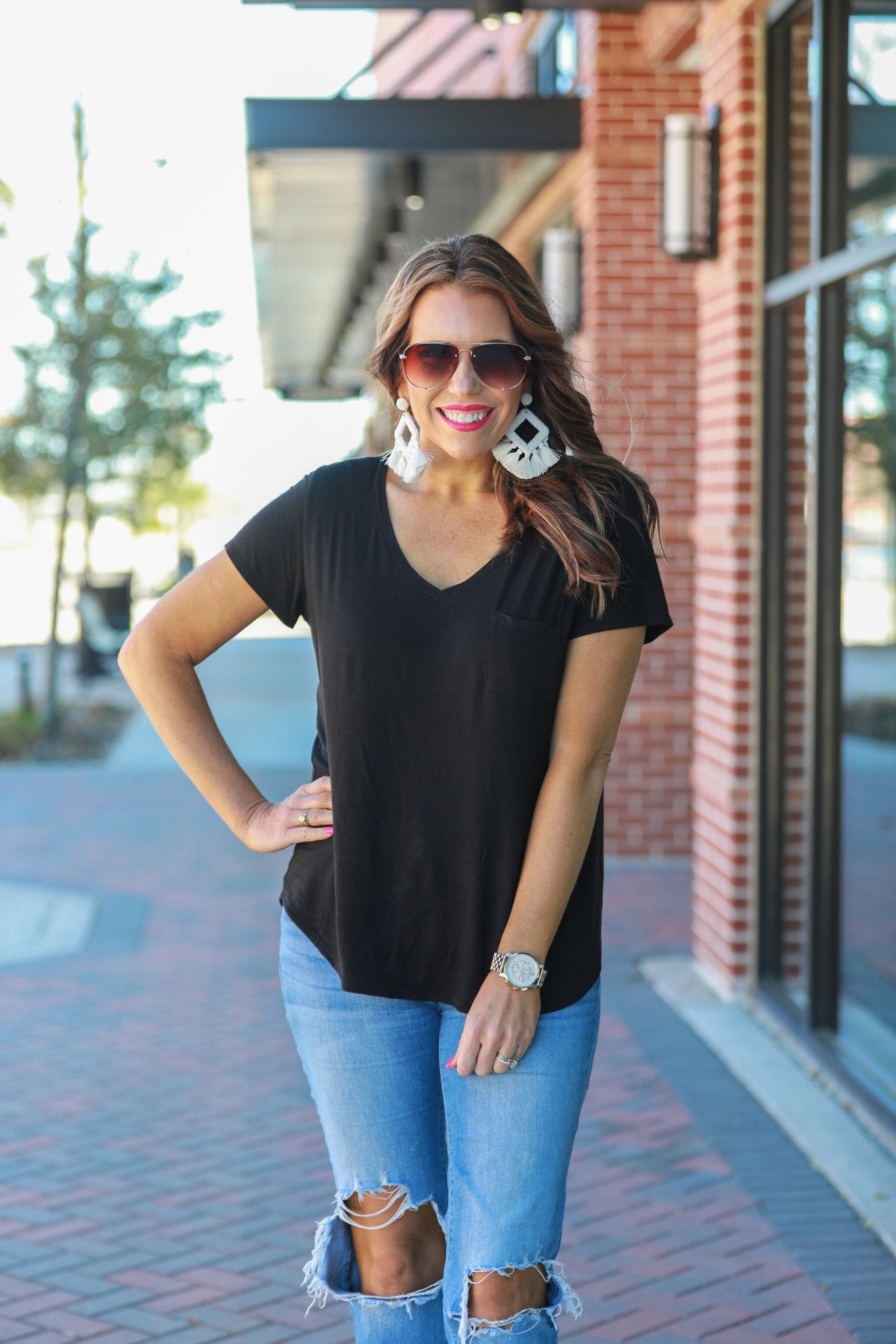 Jess Lea Basic Pocket Tee