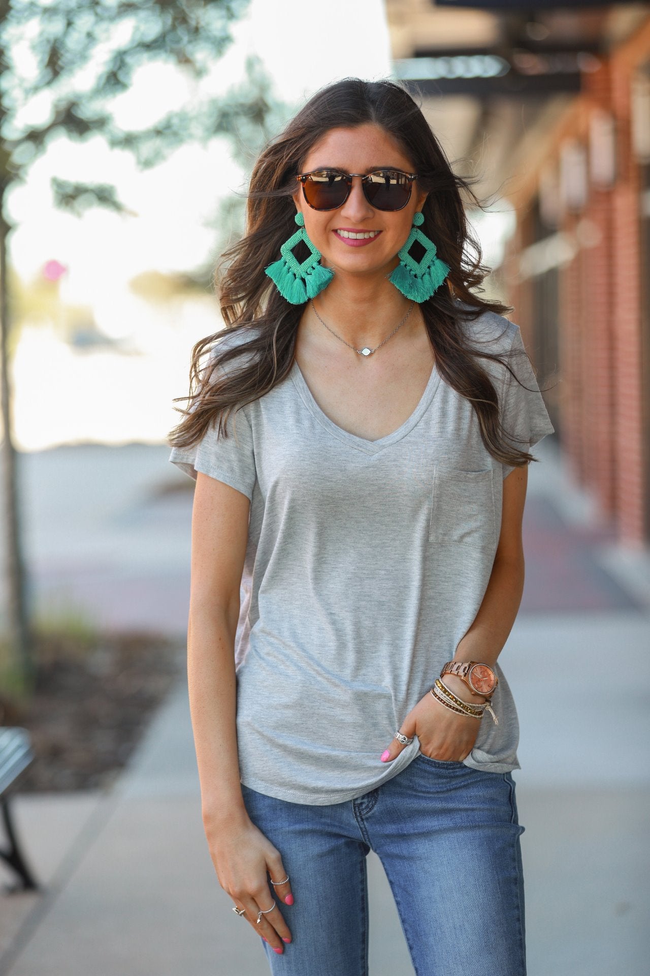 Jess Lea Basic Pocket Tee
