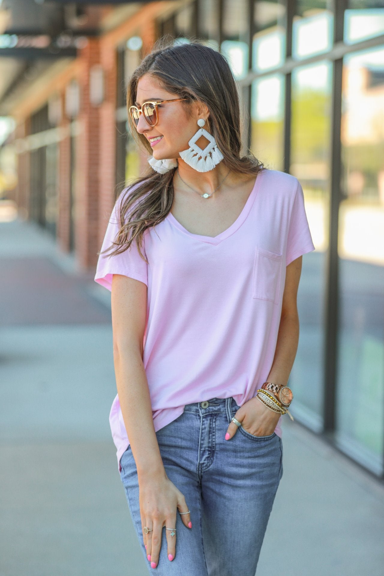 Jess Lea Basic Pocket Tee