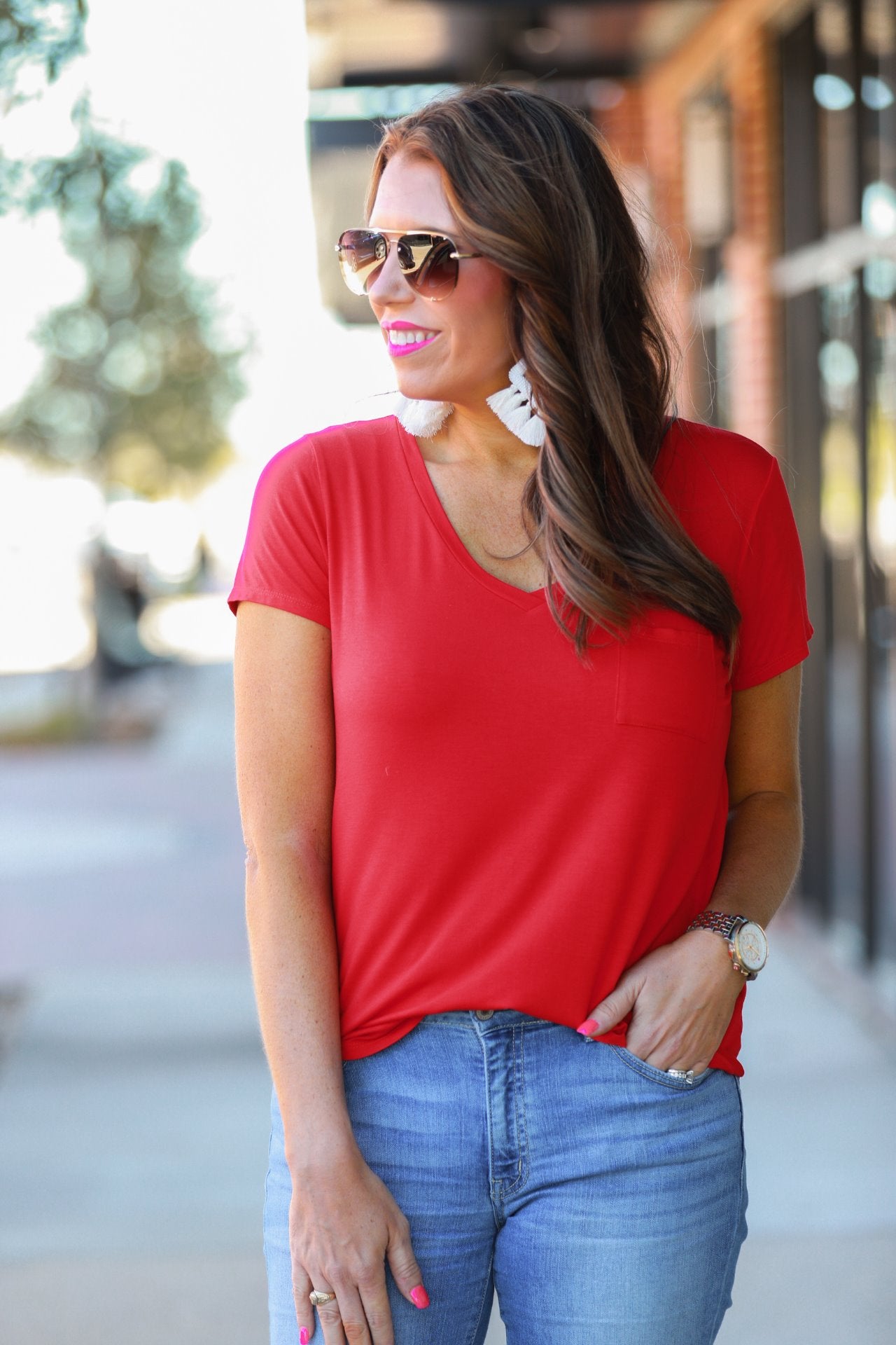 Jess Lea Basic Pocket Tee
