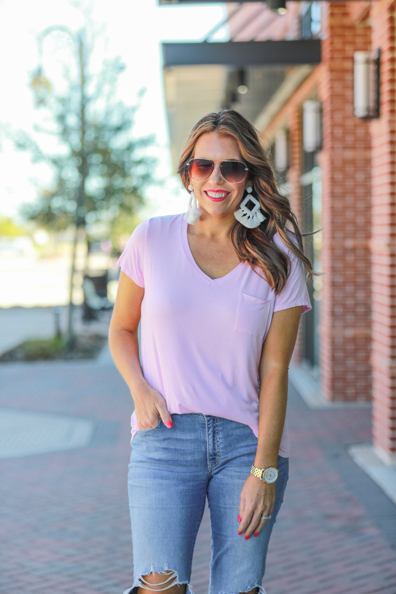 Jess Lea Basic Pocket Tee