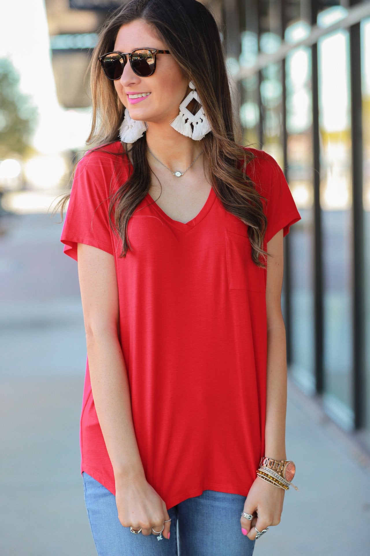 Jess Lea Basic Pocket Tee